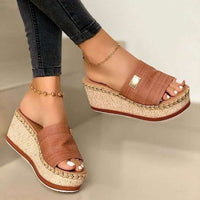 PU Leather Open Toe Sandals - Trandify Deal