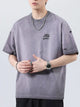 Men's Plus Size Distressed Cotton T-Shirt | Oversized Vintage Tee