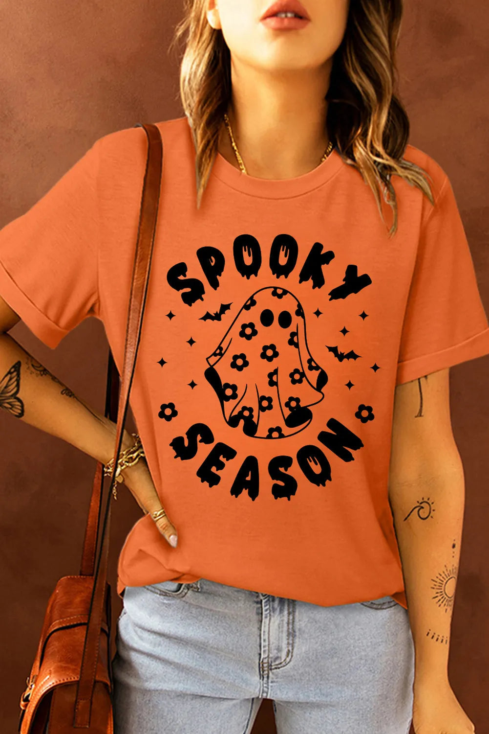 Graphic Round Neck Short Sleeve T-Shirt Trandify Deal