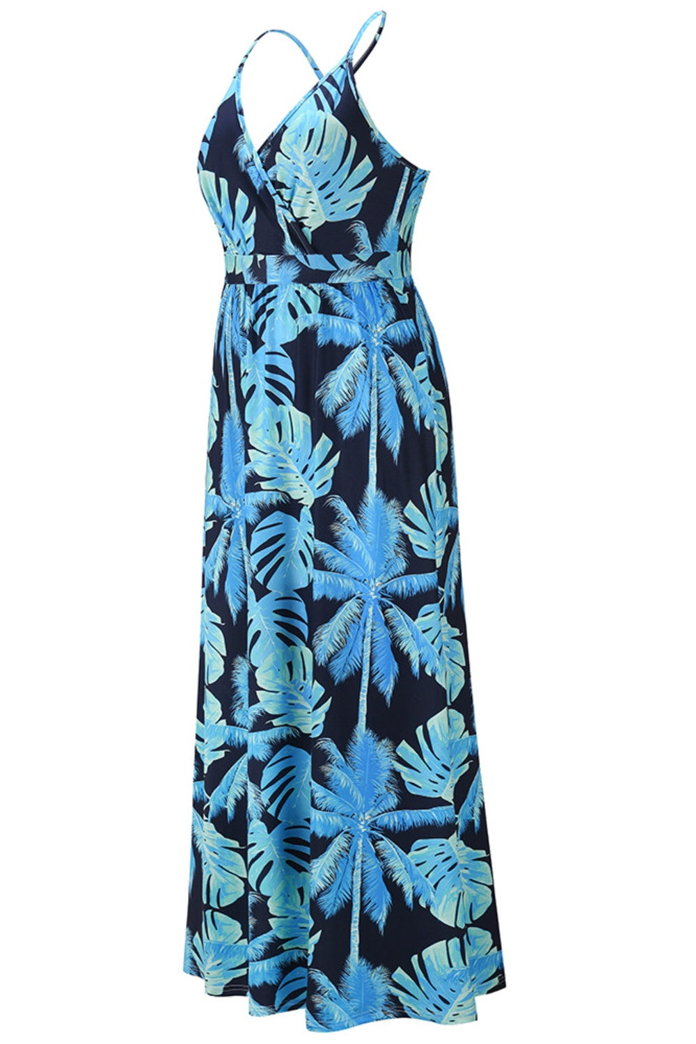 Crisscross Printed Surplice Cami Dress - Trandify Deal