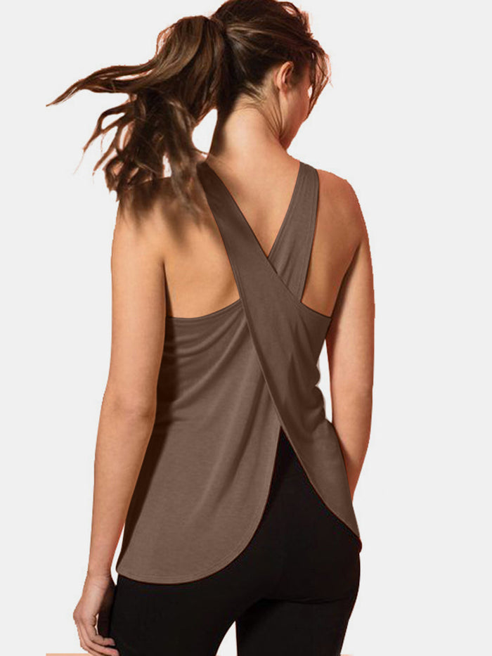 Crisscross Scoop Neck Active Tank Trandify deal