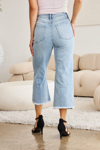 RFM Full Size Tummy Control High Waist Raw Hem Distressed Jeans Trandify deal