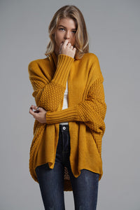 Open Front Batwing Sleeve Cardigan Trandify Deal