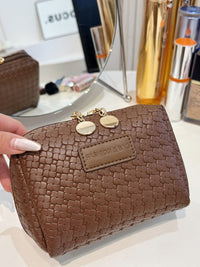PU Leather Woven Clutch Trandify Deal