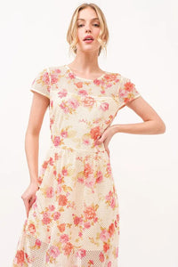 Floral fishnet midi dress for women – Trendy boho summer outfit – TrandifyDeal USA