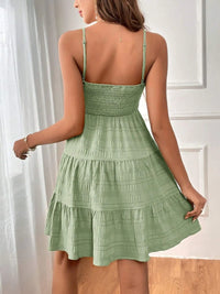 Women’s Sleeveless Tiered Dress – Lightweight Casual Smocked Cami Dress for Beach & Vacations