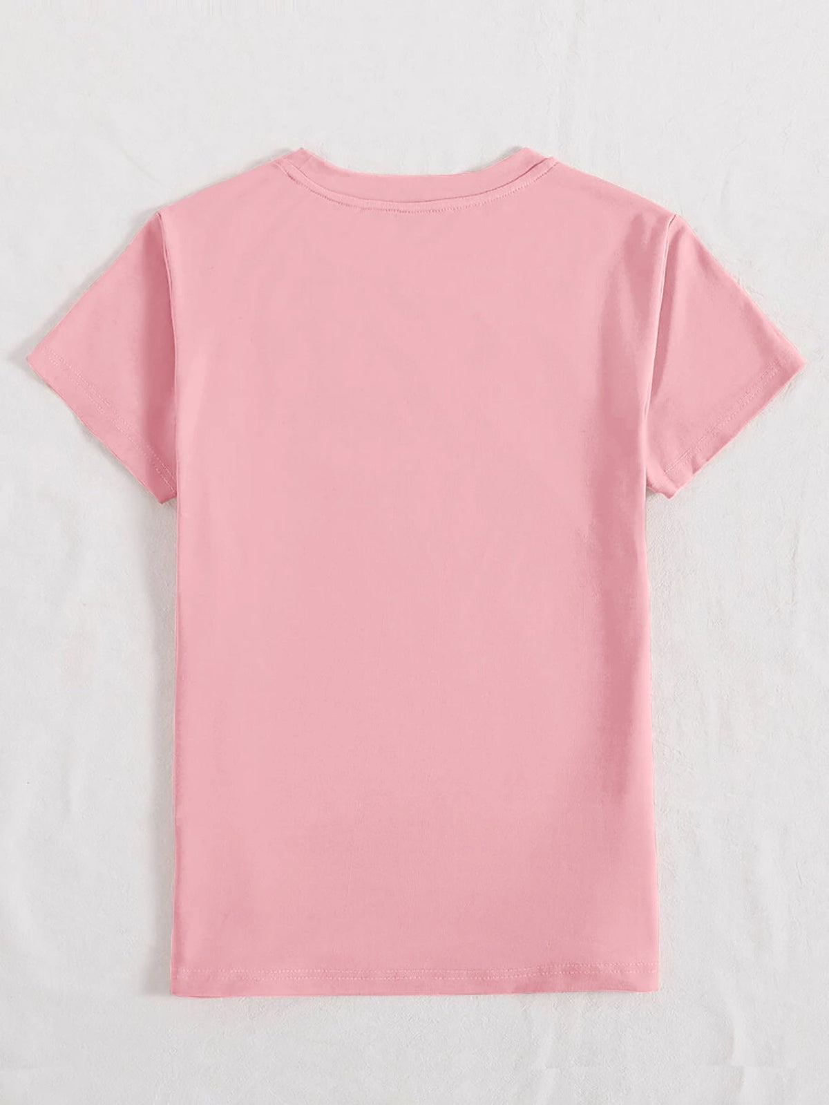 Letter Graphic Round Neck Short Sleeve T-Shirt Trandify deal