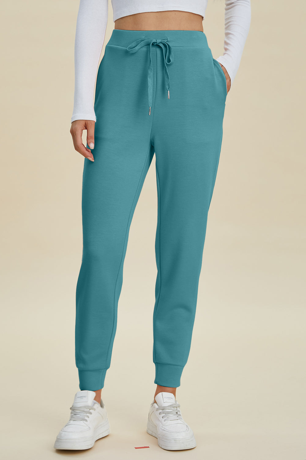 Basic Bae Full Size Air Scuba Drawstring High Waist Joggers Trandify Deal