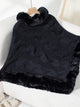 Fuzzy Hem Cable-Knit Poncho Trandify Deal