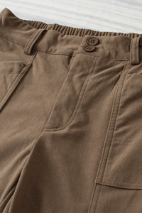 Half Elastic Waist Straight Pants Trandify Deal