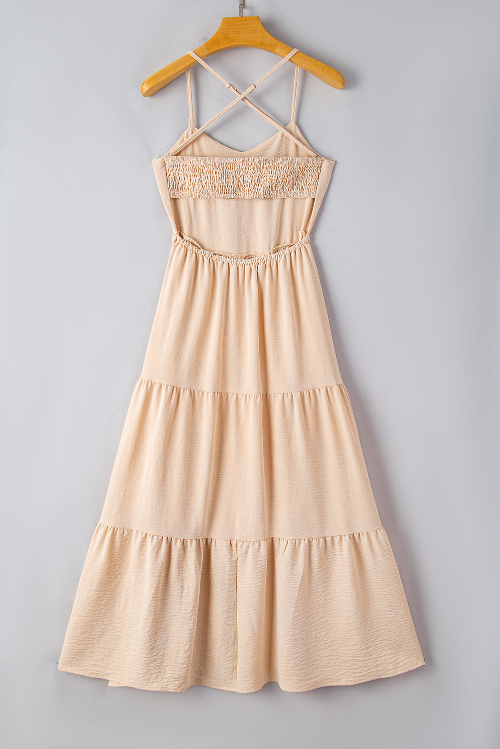Tiered Crisscross Spaghetti Strap Dress Trandify deal