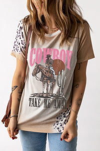 Graphic Round Neck Short Sleeve T-Shirt Trandify Deal
