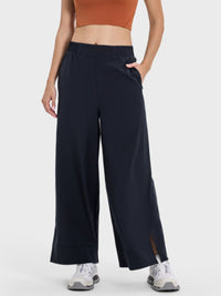 Millennia Slit Wide Leg Active Pants Trandify deal