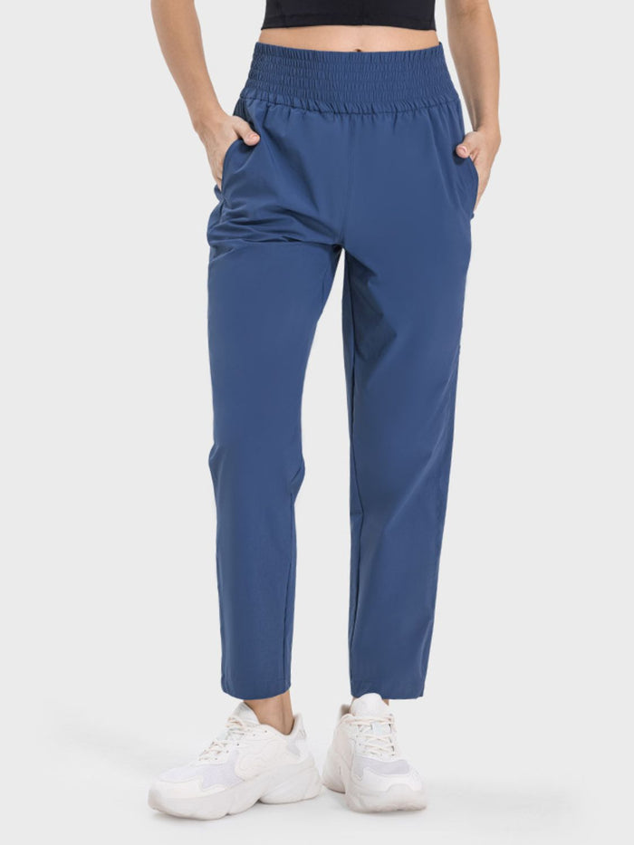 Millennia Pocketed High Waist Active Pants Trandify deal