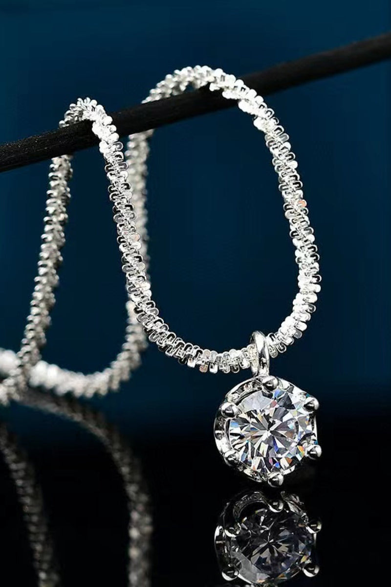 1 Carat Moissanite 925 Sterling Silver Necklace Trandify Deal