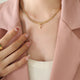 Brass Inlaid Zircon Letter Pendant Necklace Trandify deal