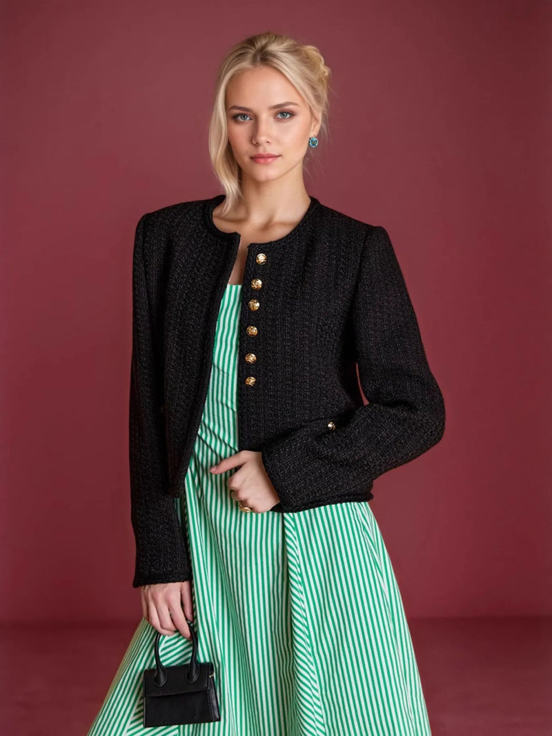 Women’s Button-Up Long Sleeve Textured Blouse for Fall Fashion – Casual & Office Wear