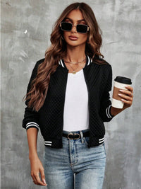 Zip Up Long Sleeve Jacket Trandify Deal