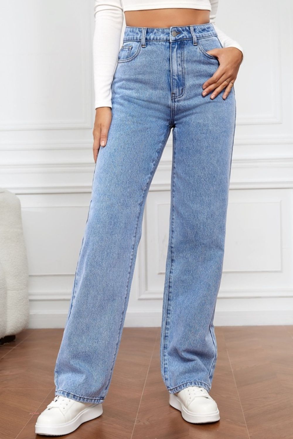High Waist Straight Jeans Trandify deal