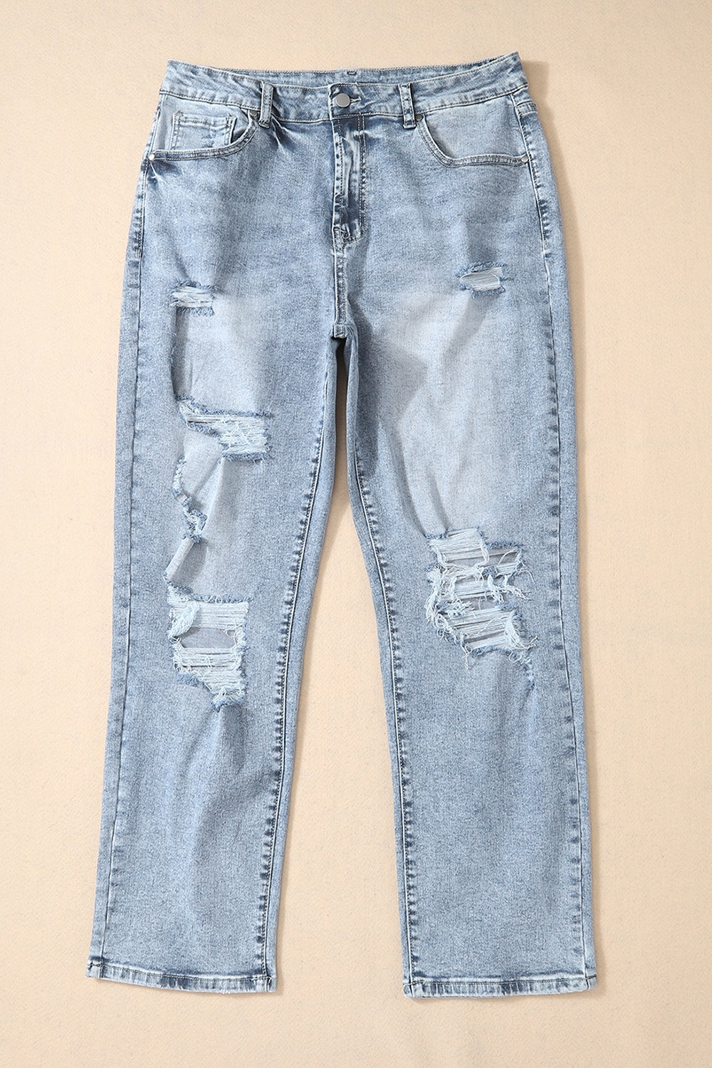 Distressed High Waist Jeans Trandify deal