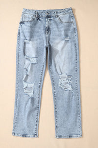 Distressed High Waist Jeans Trandify deal
