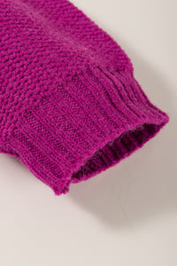 Color Block Drop Shoulder Round Neck Sweater - Trandify Deal