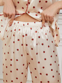 Contrast Piping Pocketed Top and Pants Lounge Set Trandify deal