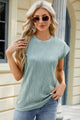 Round Neck Cap Sleeve T-Shirt Trandify deal