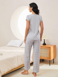 V-Neck Short Sleeve Top and Shorts Lounge Set Trandify deal