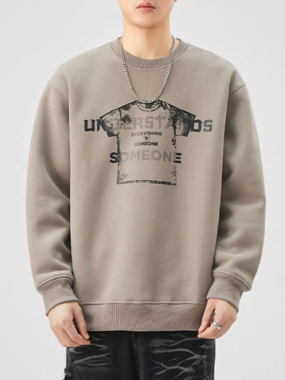 Men's Plus Size Oversized Crewneck Sweatshirt