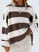 Round Neck Long Sleeve Sweater Trandify Deal