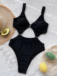 Cutout Plunge One-Piece Swimwear Trandify deal