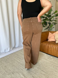 RFM Full Size High Rise Garment Dye Wide Leg Jeans Trandify Deal