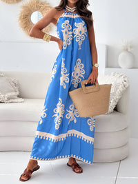 Printed Spaghetti Strap Sleeveless Maxi Dress Trandify Deal