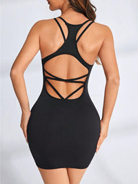 Crisscross Scoop Neck Active Dress Trandify deal