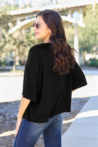 Basic Bae Full Size Round Neck Drop Shoulder T-Shirt Trandify Deal