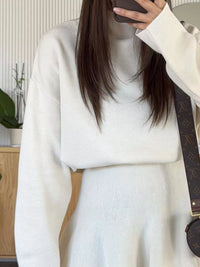 Women's ribbed knit sweater dress long sleeve mini fall outfit casual dress