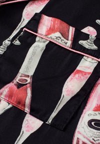 Champagne Print Short Sleeve Top and Shorts Set Trandify Deal