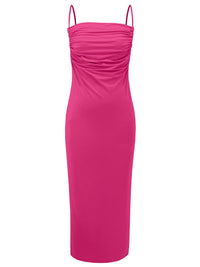 Backless Cowl Neck Sleeveless Cami Dress Trandify deal