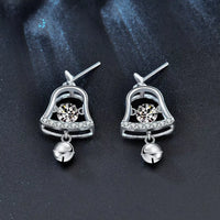 0.5ct Moissanite Bell Earrings in 925 Sterling Silver for Women