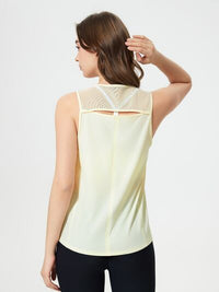 Women’s Cutout Back Active Tank Top – Cropped Yoga Tee for Workouts