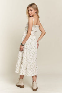 ADORA Smocked Floral Sweetheart Neck Cami Dress Trandify Deal