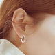 925 Sterling Silver Inlaid Moissanite C-Hoop Earrings Trandify Deal