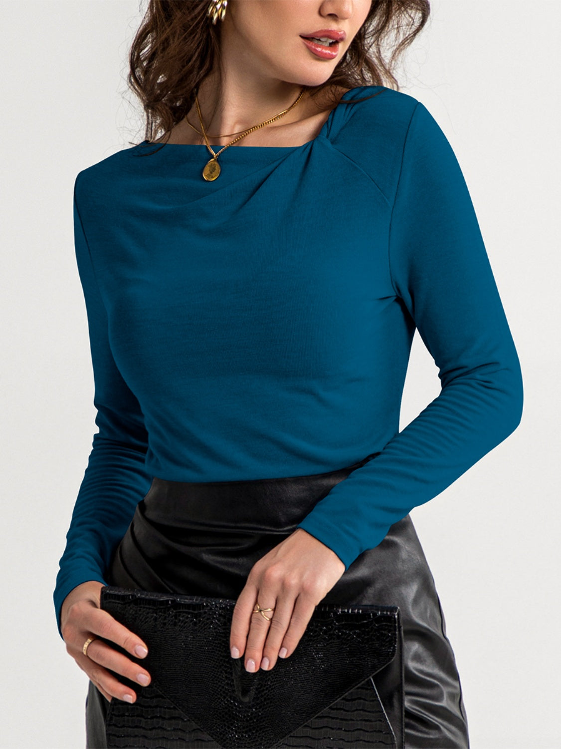 FAM-FAM Twisted Long Sleeve T-Shirt Trandify Deal