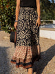 Geometric Elastic Waist Maxi Skirt Trandify deal