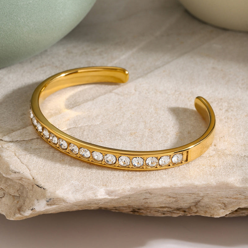Stainless Steel Inlaid Zircon Bracelet Trandify Deal