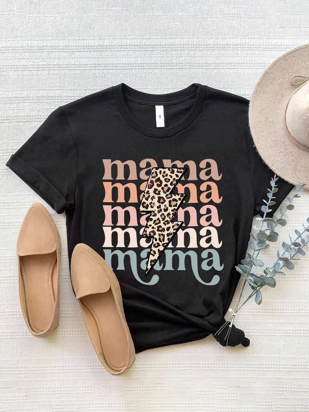 MAMA Round Neck Short Sleeve T-Shirt Trandify deal