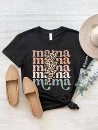 MAMA Round Neck Short Sleeve T-Shirt Trandify deal