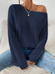 Honey Single Shoulder Long Sleeve Sweater Trandify Deal