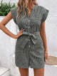 Striped Notched Tie Waist Romper Trandify deal